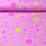 Jersey - Smileys fluos Coeurs Hortensia