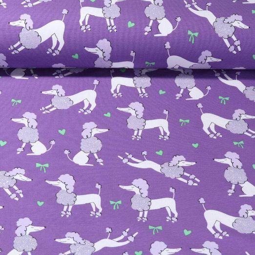 Jersey - Caniche Paillettes Lavande