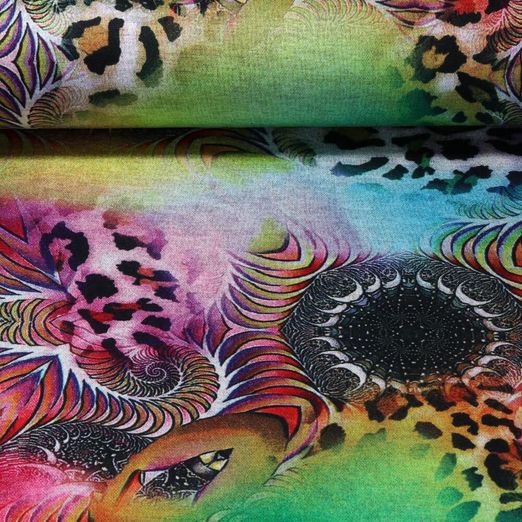 Jersey Romanite - Mélanges de motifs Multicolore