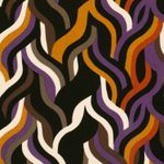 Viscose - Twill Golven Zwart Paars Viscose - Twill Golven Zwart Paars
