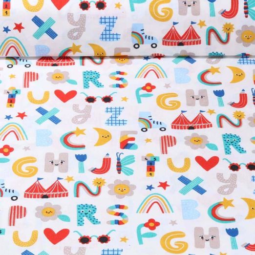 Coton - Lettres Blanc