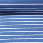 Eponge stretch - Rayures Bleu clair Ecru