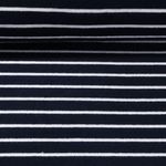 Eponge stretch - Rayures Bleu marine Ecru