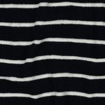 Stretch-Frottee - Streifen Navy Ecru