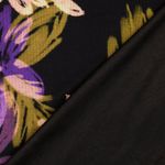 Romanit-jersey - digipainettu kukkakuvio violetti Romanit-jersey - digipainettu kukkakuvio violetti