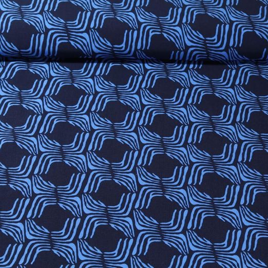 Twill viscose - Rétro Bleu foncé Bleu roi