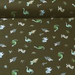 Jersey - Impression digitale Petits dinosauresaures Kaki