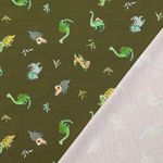 Jersey - Estampado digital Pequeños dinosaurios Khaki Jersey - Estampado digital Pequeños dinosaurios Khaki