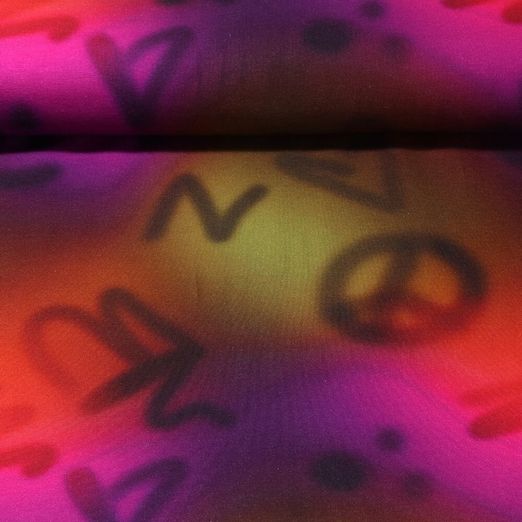 Jersey - Impression digitale Graffiti Peinture Multicolore
