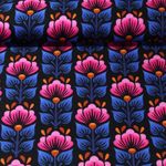 Organic Canvas - Hamburger Liebe Digitaalinen tulostus Midnight Wild Flower Musta Vaaleanpunainen Organic Canvas - Hamburger Liebe Digitaalinen tulostus Midnight Wild Flower Musta Vaaleanpunainen
