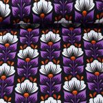 Sweat bio - Hamburger Liebe Impression digitale Midnight Wild Flower Noir Blanc