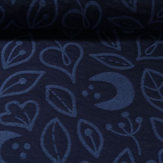 Sweat bio - Hamburger Liebe Midnight Woodland Matelassé Bleu marine