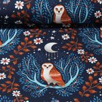 Organická mikina - digitální potisk Midnight Wise Words Navy Blue