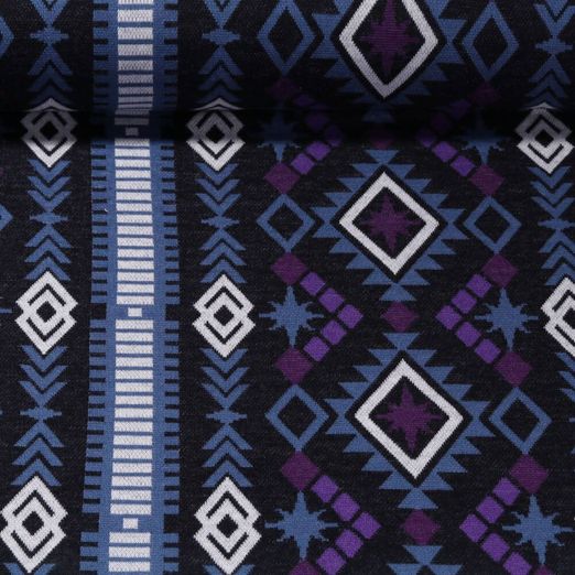 Bio Jacquard Jersey - Hamburger Liebe Midnight Sky Schwarz