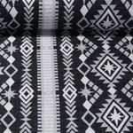 Organisk Jacquard Jersey - Midnight Sky Svart Vit