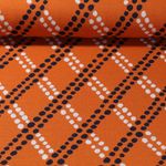Biologische jacquard jersey - Oranje