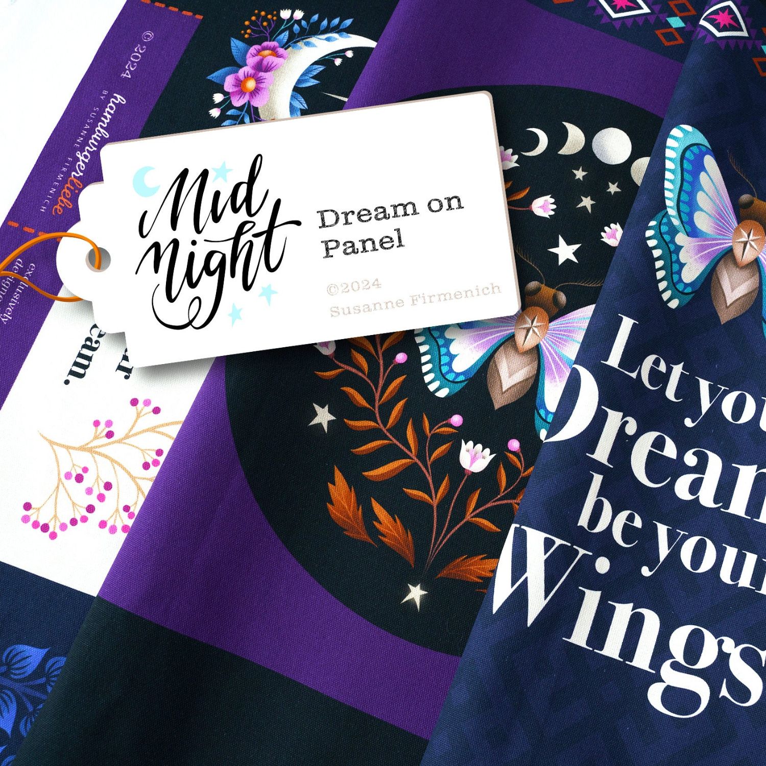 Panneau toile bio - Midnight Dream On Bleu marine-1 Panneau toile bio - Midnight Dream On Bleu marine-1