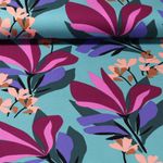 Viscose Stretch - Nerida Hansen Spring Garden Turquoise