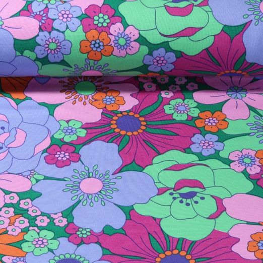 Sommersweat - French Terry Nerida Hansen Blomster Grün