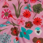 Bomullspoplin - Nerida Hansen digitaltryck Meadow Flower Pink