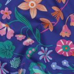 Bomullspoplin - Nerida Hansen digitaltryck Meadow Flower lila blå