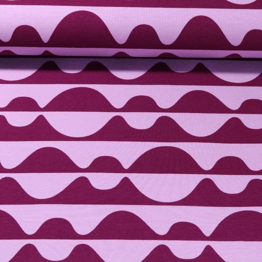 Sweat - French Terry Vagues Violet Gratté