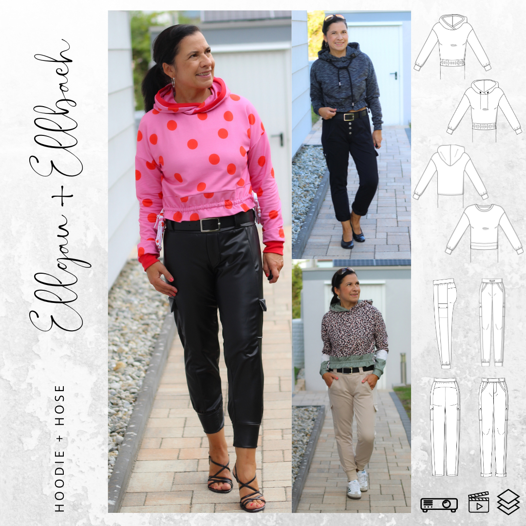 Kombi Hose und Hoodie - ELLBACH und ELLGAU - Schnittmuster eBook-1 Kombi Hose und Hoodie - ELLBACH und ELLGAU - Schnittmuster eBook-1
