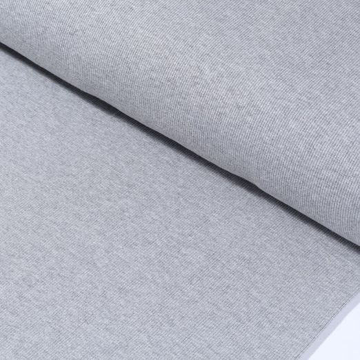 Rippbündchen Oliver - Extrabreit Hellgrau Melange