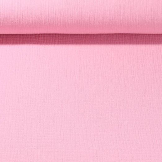 Mousseline de coton Pina - Rose bébé