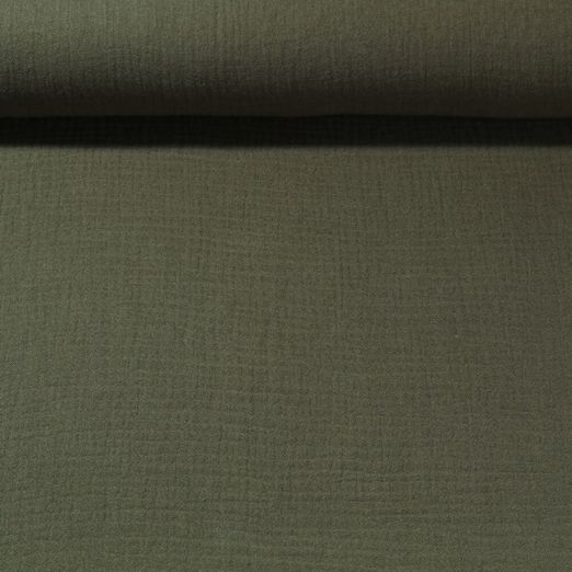Baumwoll Musselin Pina - Khaki