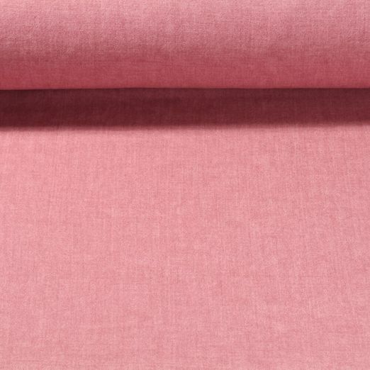Tissu ameublement velours Eliot - Vieux rose Uni