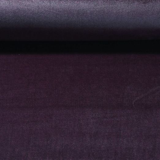 Tissu ameublement velours Eliot - Aubergine Uni