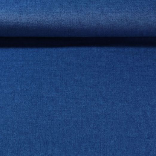 Tissu ameublement velours Eliot - Bleu Uni