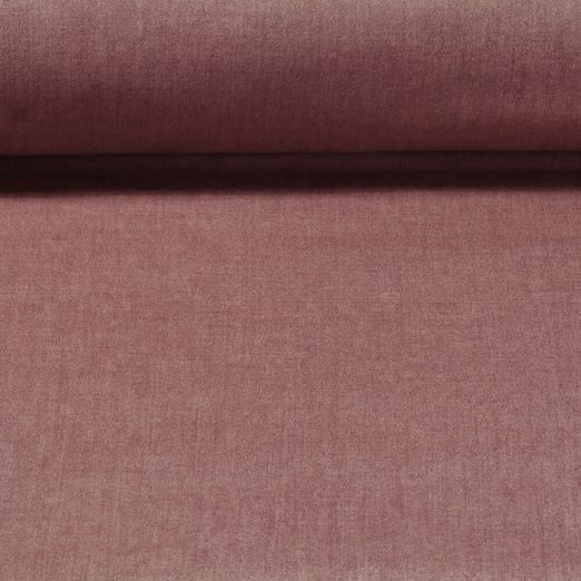 Tissu ameublement velours Eliot - Bois de rose