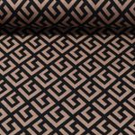 Jersey jacquard - Géométrique Beige