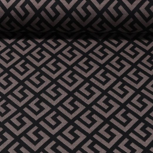 Jersey jacquard - Géométrique Taupe