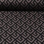 Jersey jacquard - Géométrique Taupe