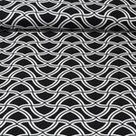 Twill de viscose - Vagues Noir