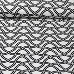 Twill de viscose - Vagues Blanc laine