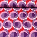 Satin de viscose - Rétro Rouge Rose