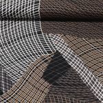 Twill de viscose - Mélange de lignes Noir Nougat