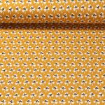 Sweat d'été gratté - French Terry Fleurs Jaune