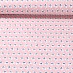 Sweat d'été gratté - French Terry Fleurs Rose