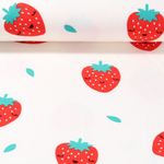 Sweat soft - Fraises Ecru Gratté