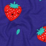 Soft Sweat - Aardbeien op kobaltblauw, geruwd Soft Sweat - Aardbeien op kobaltblauw, geruwd
