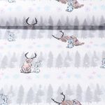 Jersey Impression digitale - La Reine des neiges - Olaf et Sven Gris