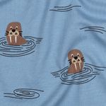 Soft Sweat - Schattige walrus jeansblauw met geborstelde binnenkant Soft Sweat - Schattige walrus jeansblauw met geborstelde binnenkant
