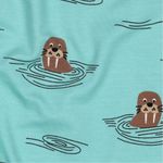 Soft Sweat - Schattige zeekoe donker mint geborsteld Soft Sweat - Schattige zeekoe donker mint geborsteld