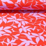 Sweat soft - Feuilles Rose Rouge clair