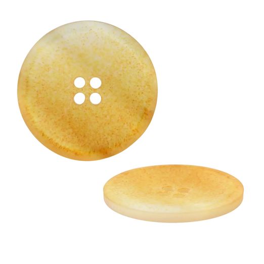 Polyesterknopf 4-Loch 23mm - gelb - 1 Stück